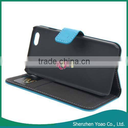 Hot Sell Credit Card Wallet Case for iPhone 6 4.7 Inch Blue