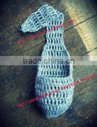 new arrivals crochet Baby Stork Pouch Hanging Photo Prop Cream Boy Or Girl