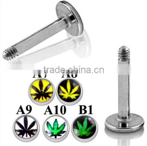 316L Surgical Steel Labret With Rude Logos