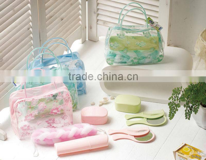 best selling products shower spa PVC bag bath sponge gift box
