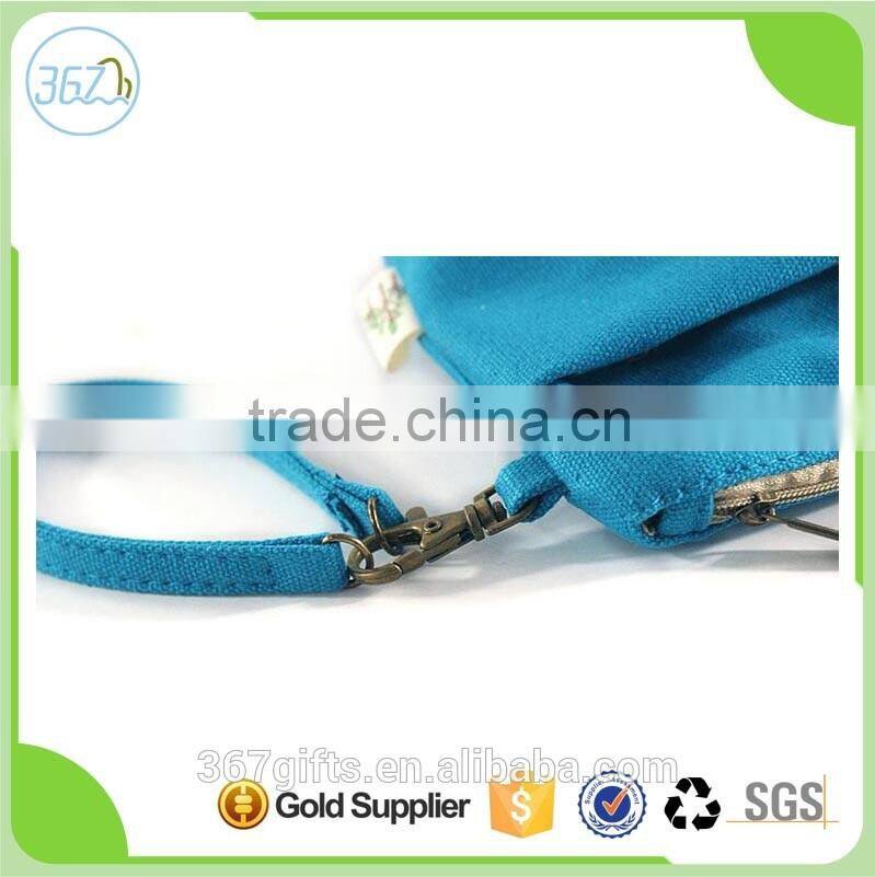 Fashion Design Makeup Plain Cotton Canvas Cosmetic Bag for Promotion