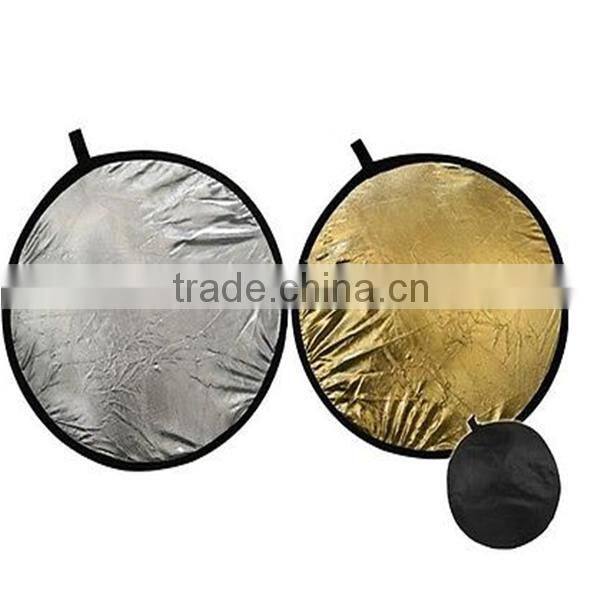 40cm 2 in1 Round Golden and Silver Collapsible Flash Photo Studio Light Reflector