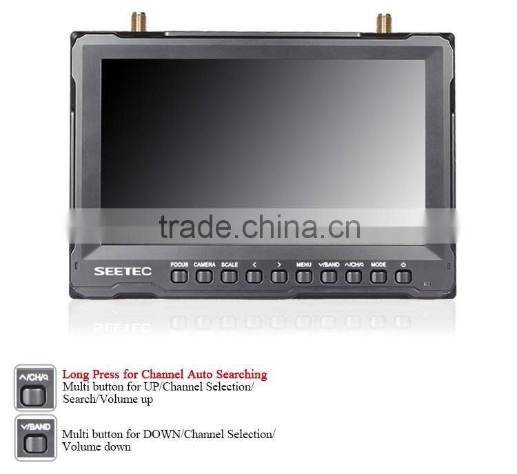 High resolution 800x480 compable with 5.8GHz transmitters 8" dual 32 channels receiver dji phantom drone