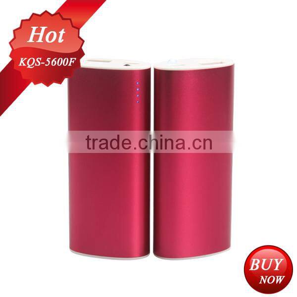 Feminine dual output portable led indicator power bank external battery