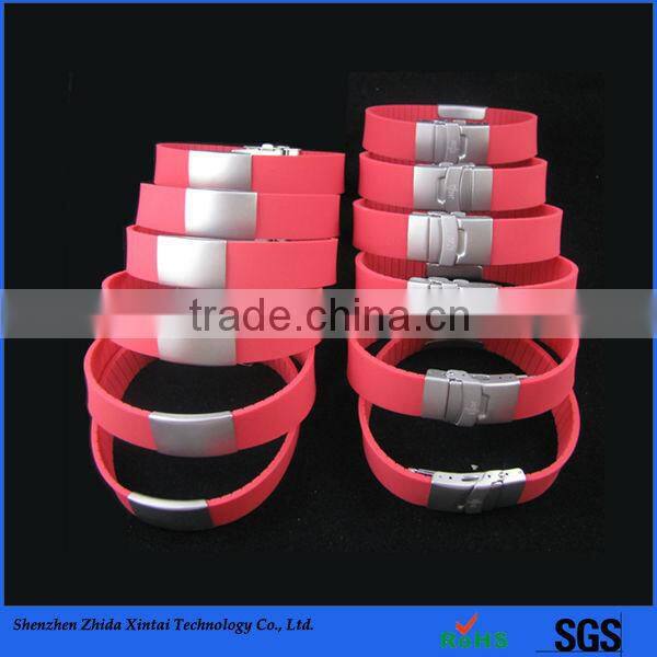 red silicon write on bracelet id bracelets