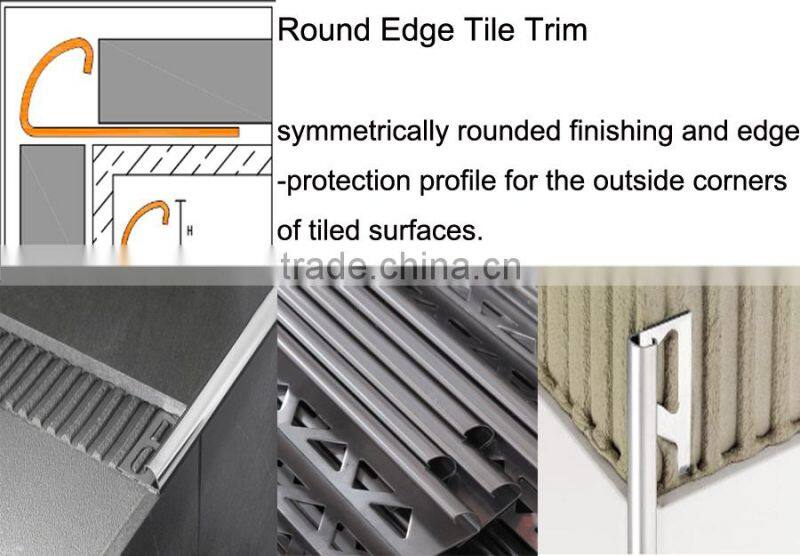 stainless steel tile trim profile