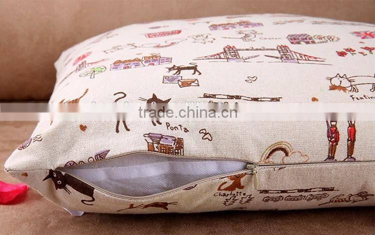 2015 hot style Europe type cloth cotton and linen pillowcases Creative home car cartoon cushion cover