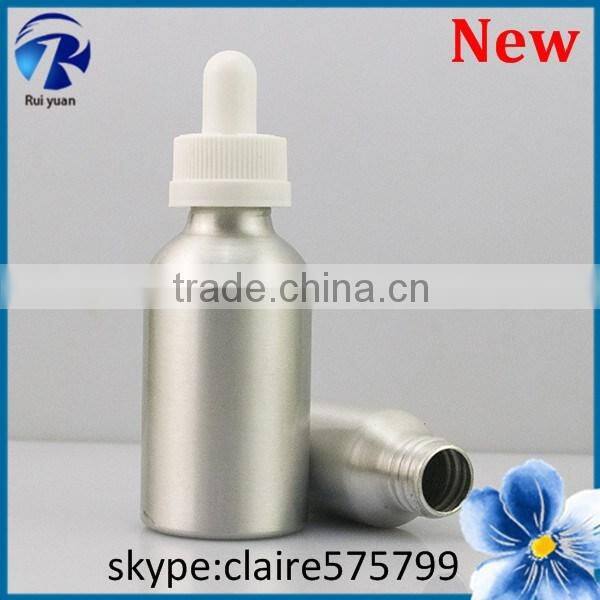 silver aluminum essential oil e liquid dropper bottles