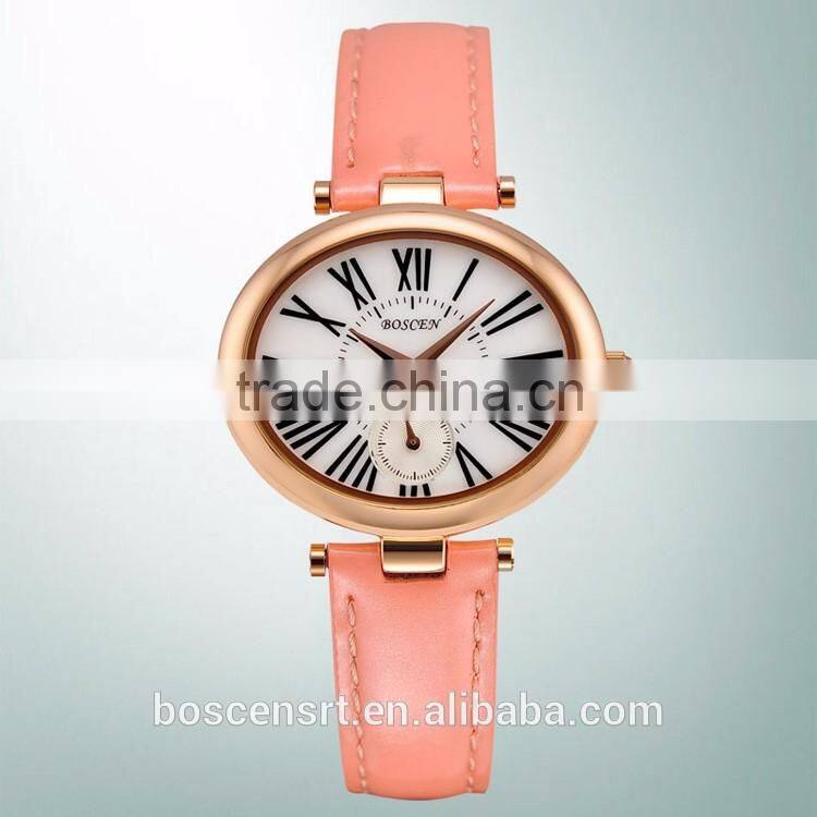 2016 Wholesale OEM Fashion Lady Quartz Watch , Stainless Steel Golden Luxury Branded Watches Women