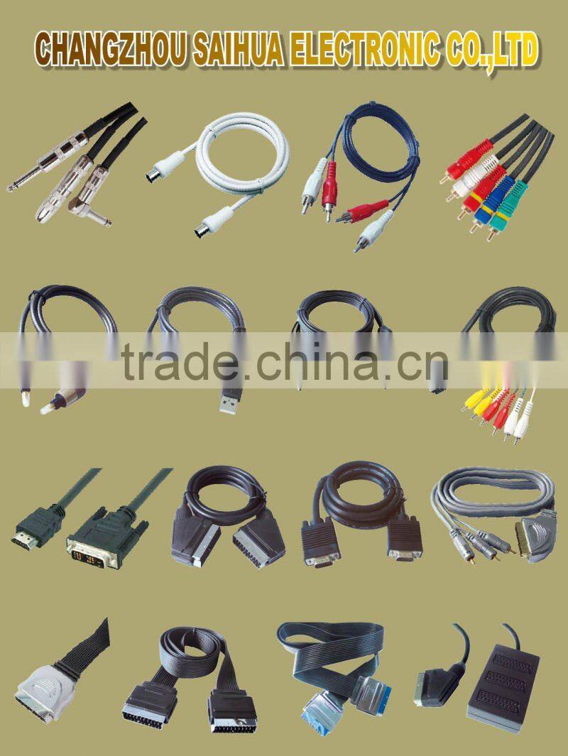 Europe 21P Scart Cable Scart Accessories DVD Cable