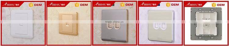 PC brushed stainless steel material network computer wall socket rj45 wall outlet