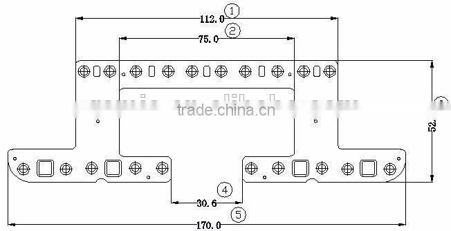 Switch bank PCB rubber mat