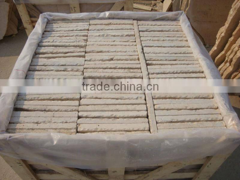 Yellow limestone tiles