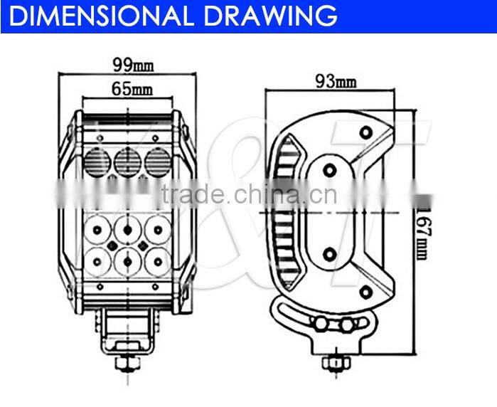Factory direct! 36w Y&Y brand 4 row LED work light bar for dune buggies off road truck atv utv sandrails