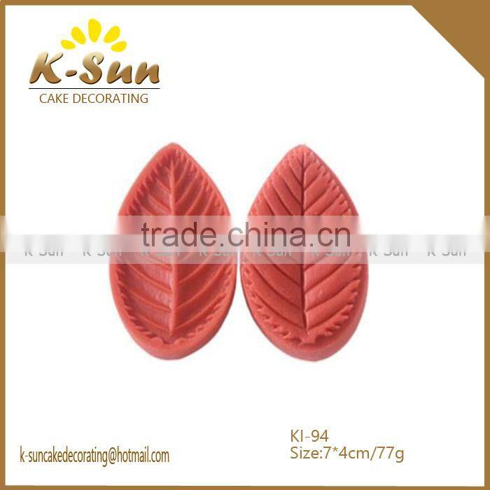 Economic Serrated leaf veiner mold sugar art silicone veiner for cake decoration