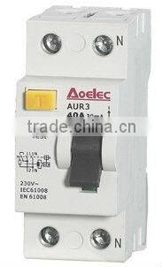 AUR3 Modular Electrical 2 pole earth leakage circuit breaker/ELCB