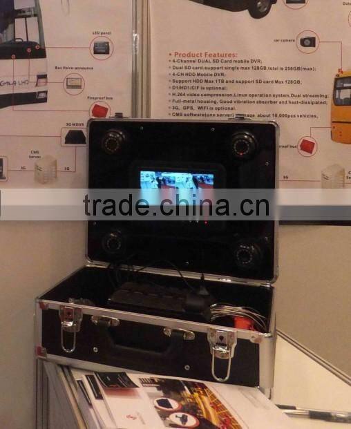 TWO 128GB each SD Car Mobile DVR GPS / 3G / 4G / WIFI 4-Channel for Vehicles