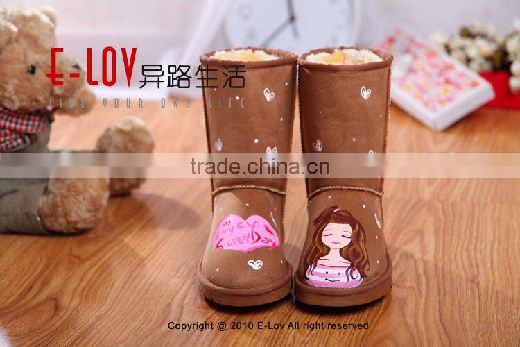 2015 hot sales high quality and cheap plush baby shoes winter