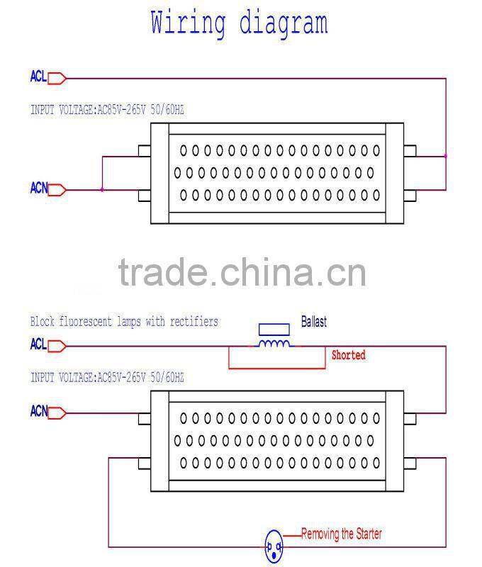 T8 LED tube light 1.2m length, light efficiency 110lm/w