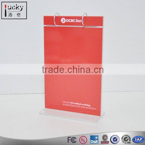 Red Acrylic Wall Holder With Two Pocket