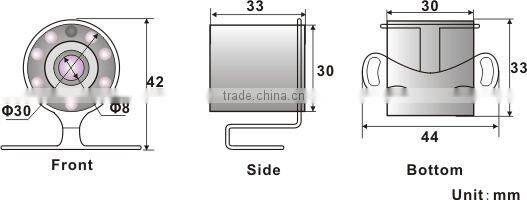 5 inch car safety system with touch button monitor