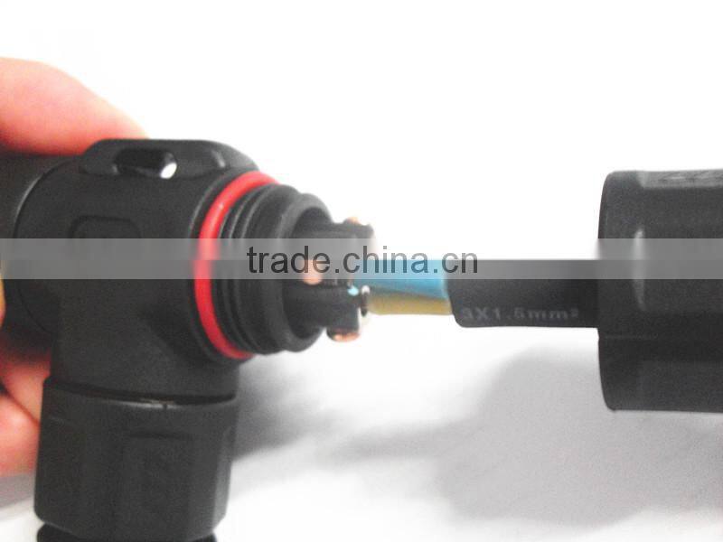 IP67 easy assembly 3-way Tee connector led light distribution