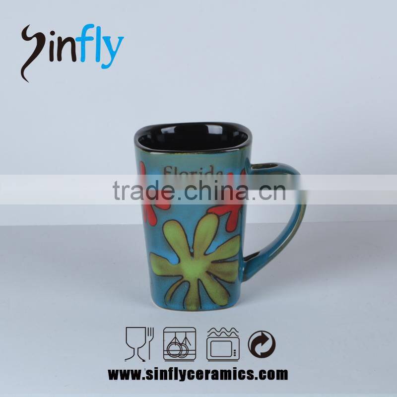 2015 reaction glaze cheap promotion cup ceramic cup