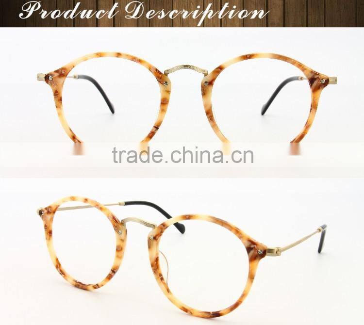 china manufacturer vintage eyeglasses with stainless steel temple