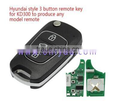 Hyundai style 3 button remote key B04 for KD300 and KD900 to produce any model remote