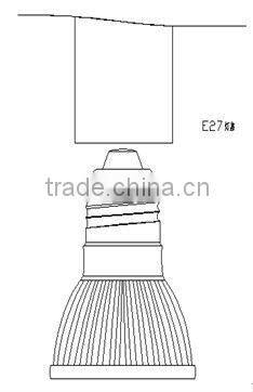 CE&RoHS e27 led spot light 3W led lamp 12v shen zhen factory