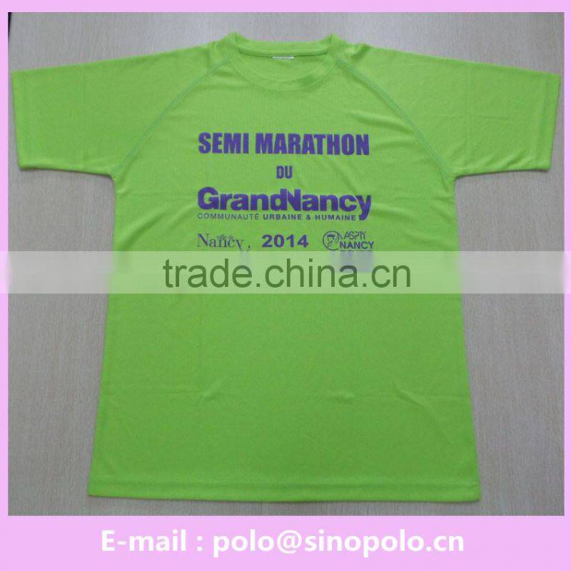 Round neck raglan sleeves word fluorescence color printing dry fit plain t-shirts