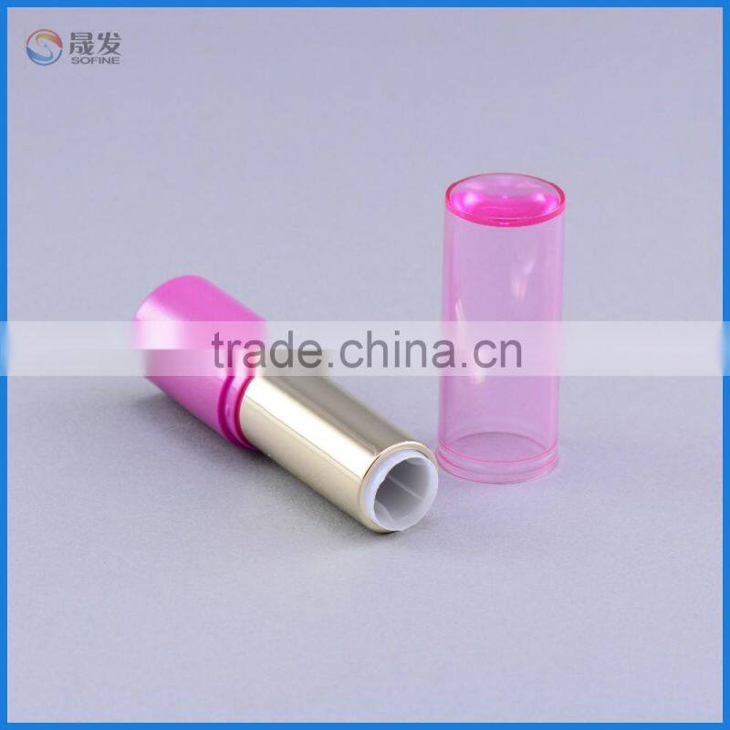 Nice looking light rose plastic lipstick container
