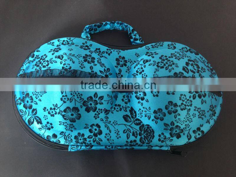 Fashion paillette & peach Travel EVA traveling bra bags