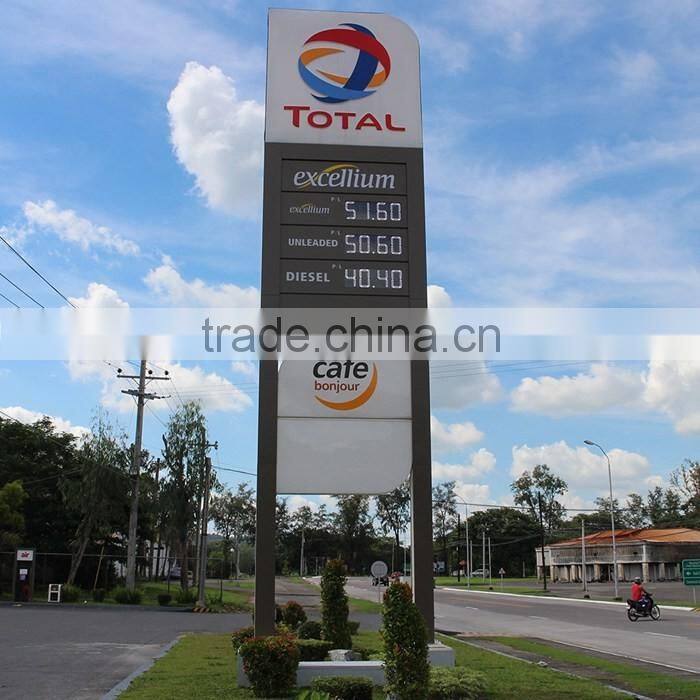 Eletronic Gas Station Advertising Pylon Totem