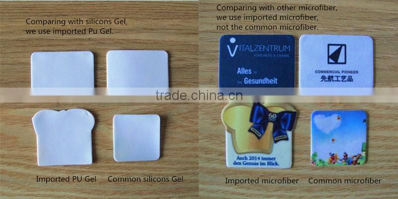 2015 hot sale microfiber cloth +PU gel+ paper card sticker screen cleaner