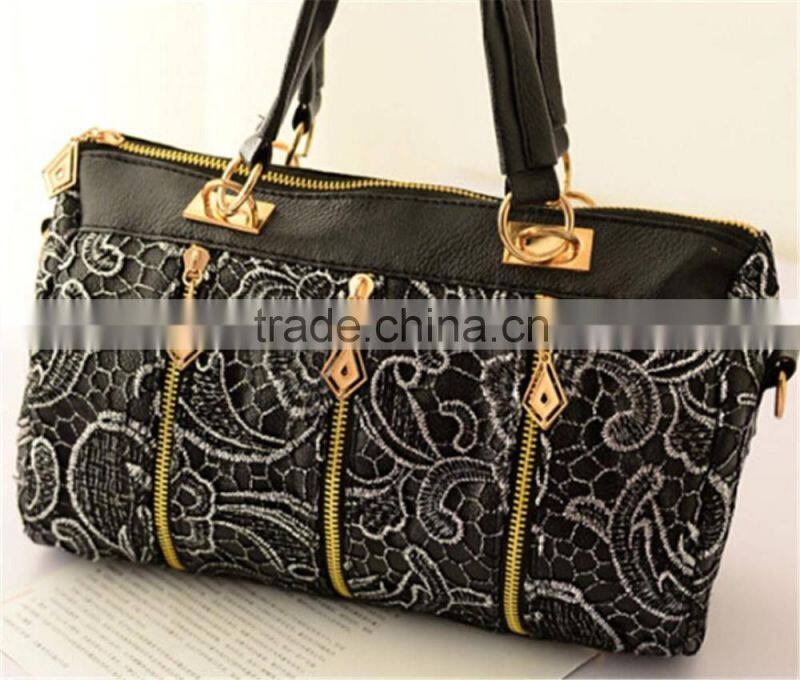 Fashion Korean Women Lace Handbag PU Leather Messenger Tote Shoulder Bag Satchel