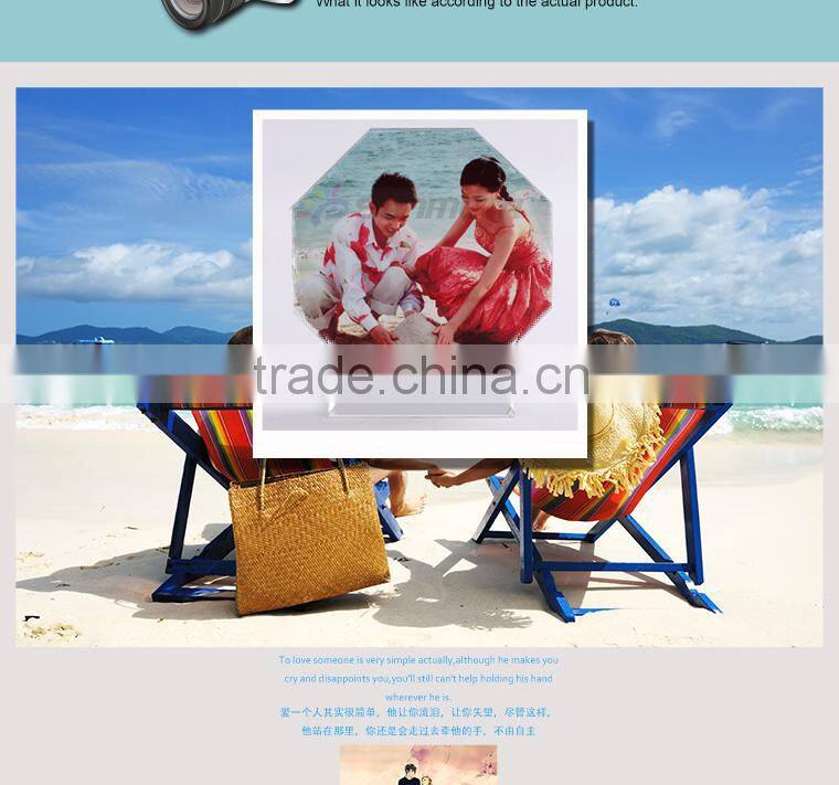 Sunmeta directly sublimation decoration photo crystal, crystal octagonal for christmas gifts(BSJ26C)