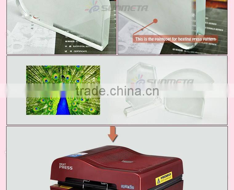 Fashion style dia 100mm round sunflower blank 3D sublimation pictures of crystals