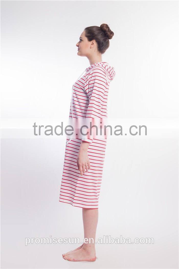 Long cap lovely knit woman sweater for outdoor wear