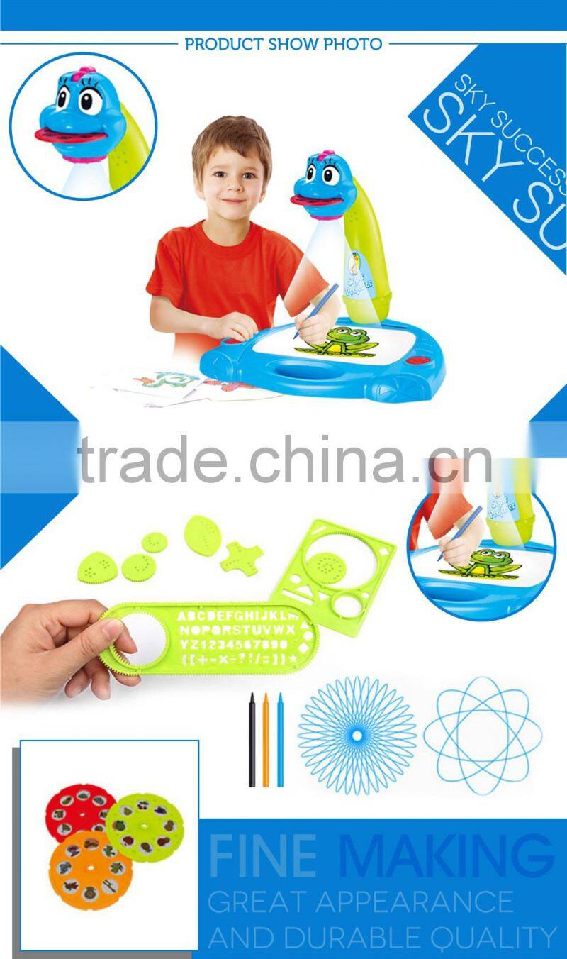 Alibaba hot selling preschool projection machine kids drawing table