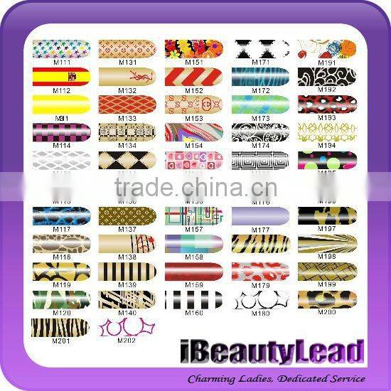 2013 hot sale "minx" style foil nail wraps