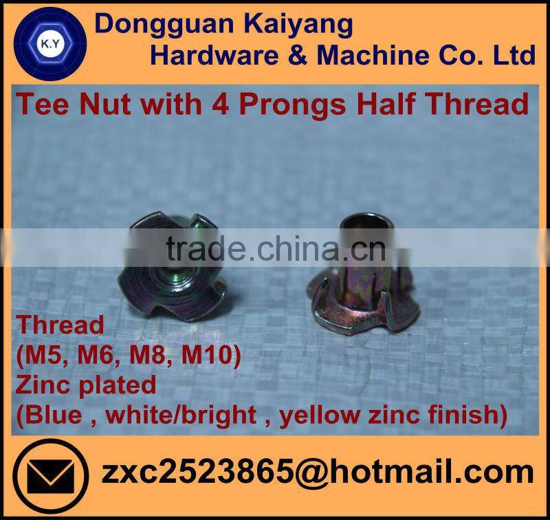 Round Head Barrel Nut (Furniture Nuts and Bolts) with Bright(White)/ Black / Blue/ Yellow ZincPlated; M6, M8.