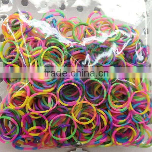 Latest 2014 Glitter Candy Color Loom Rubber Bracelet Bands Wholesale ZTSA-B202