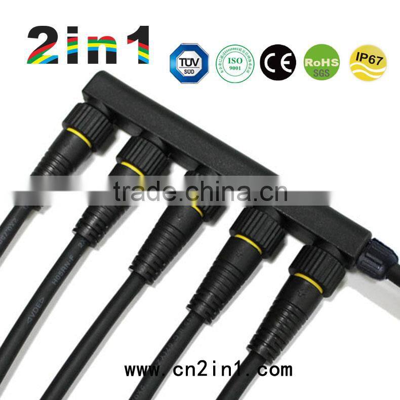 FQ16 F type 5 branch LED street lighting waterproof connector