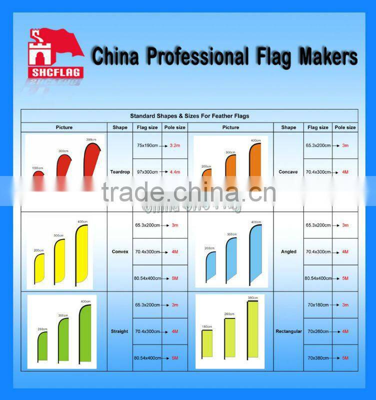 custom lgo ourdoor promotional wind blade flags