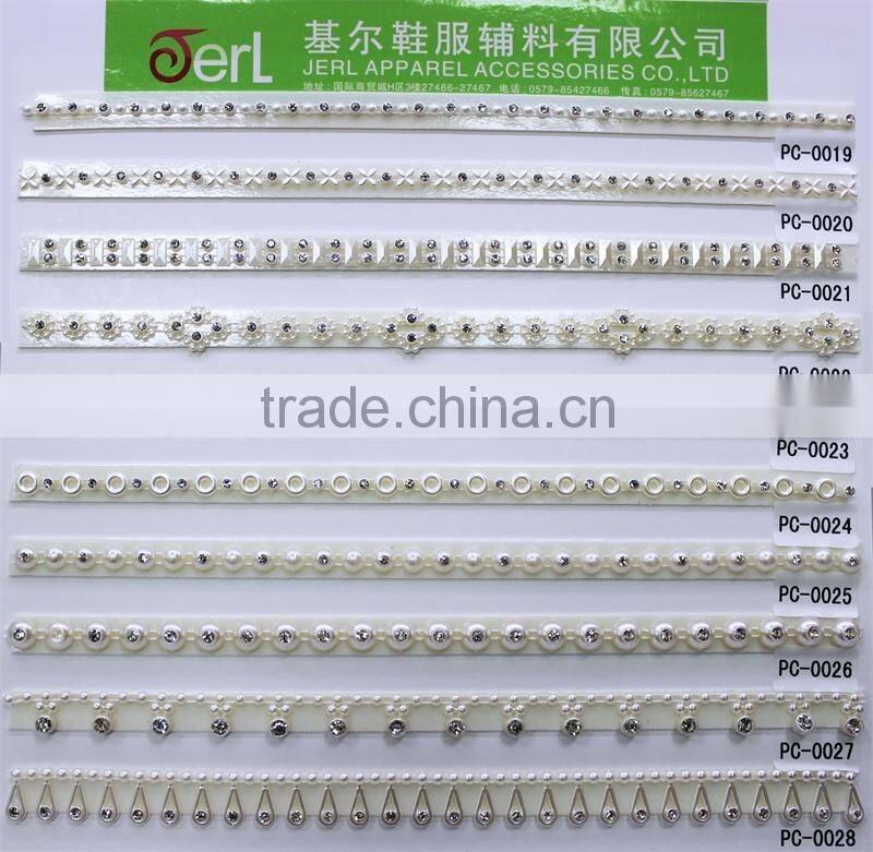 Pretty Fancy Plastic Pearl Chain without Acrystal for Lady Garment