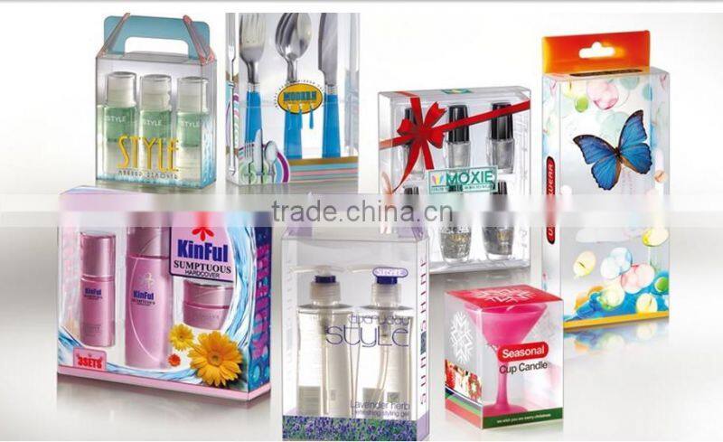 custom printed clear plastic box for clothes packaging