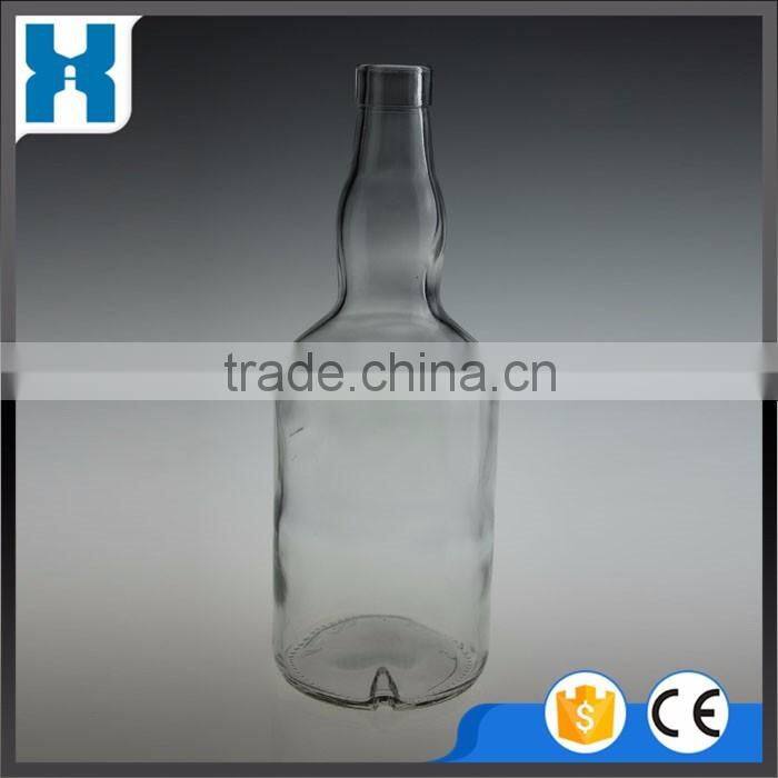 EMPTY FROSTED 1000ML WHISKY WINE GLASS BOTTLES