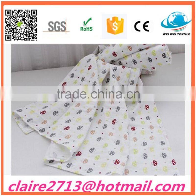120x120cm cotton Muslin Baby Soft Swaddling Blankets use for Newborn Infant