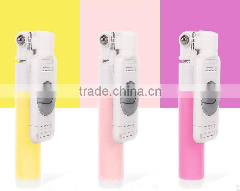 Aluminum and plastic material fashion look selfie stick hot sale colorful monopod for student